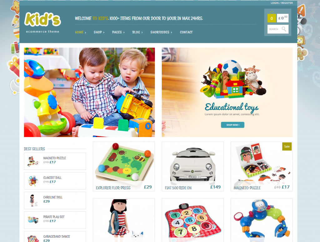 Kidshop - 最小的创意WordPress电子商务网站